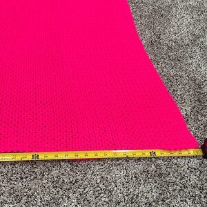 Bright Hot Pink Knit Throw / Blanket